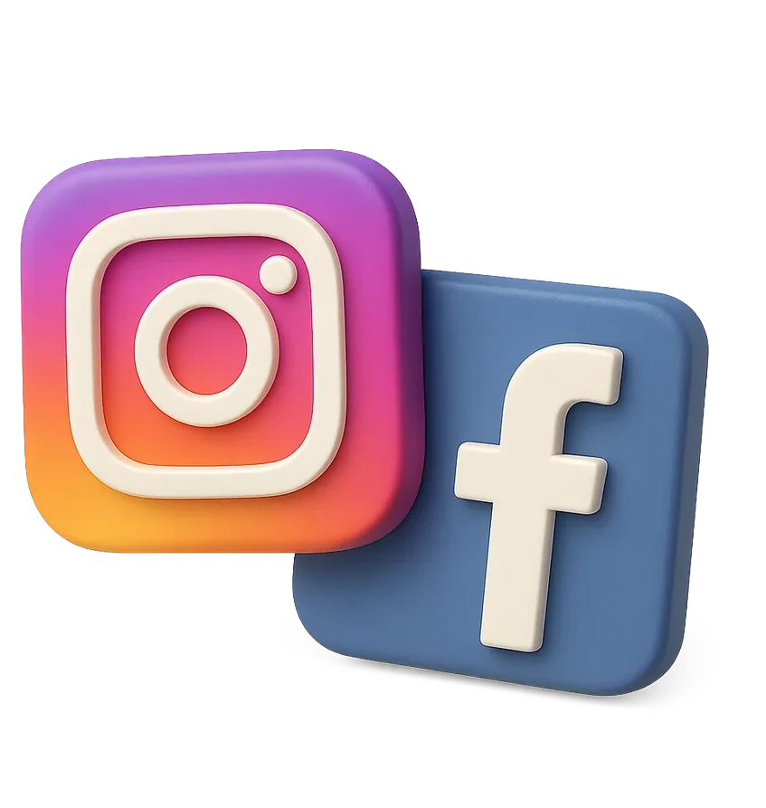 Instagram and Facebook app icons